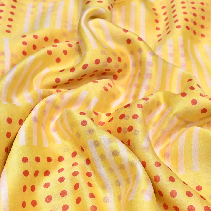 Silk Chanderi Digital Print Fabric 44" – Soft Lightweight Designer Fabric 001664-02