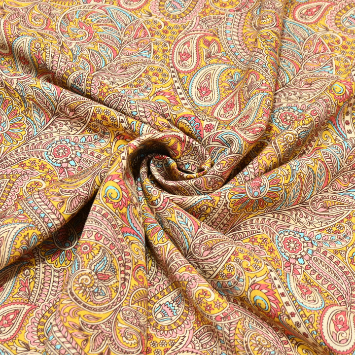 Bronze Yellow Omura Cotton Paisley Print