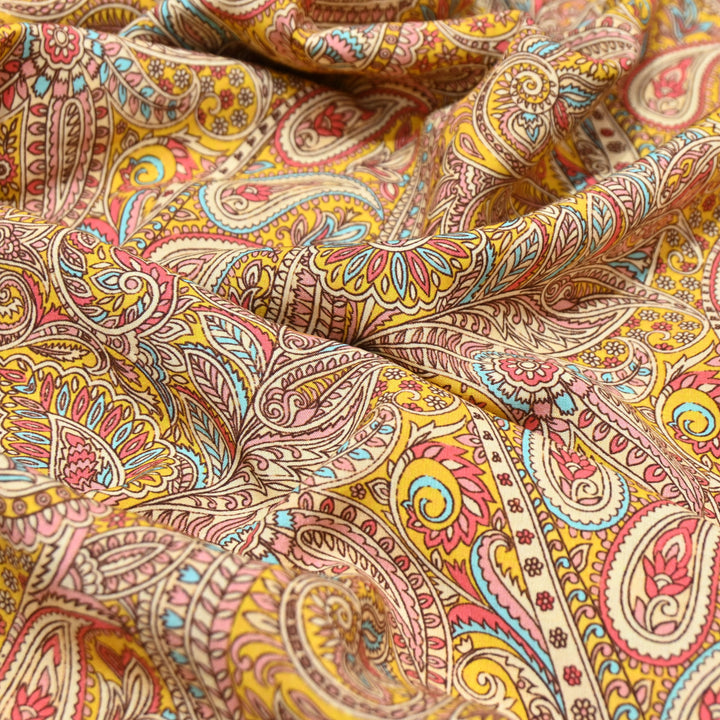 Bronze Yellow Omura Cotton Paisley Print