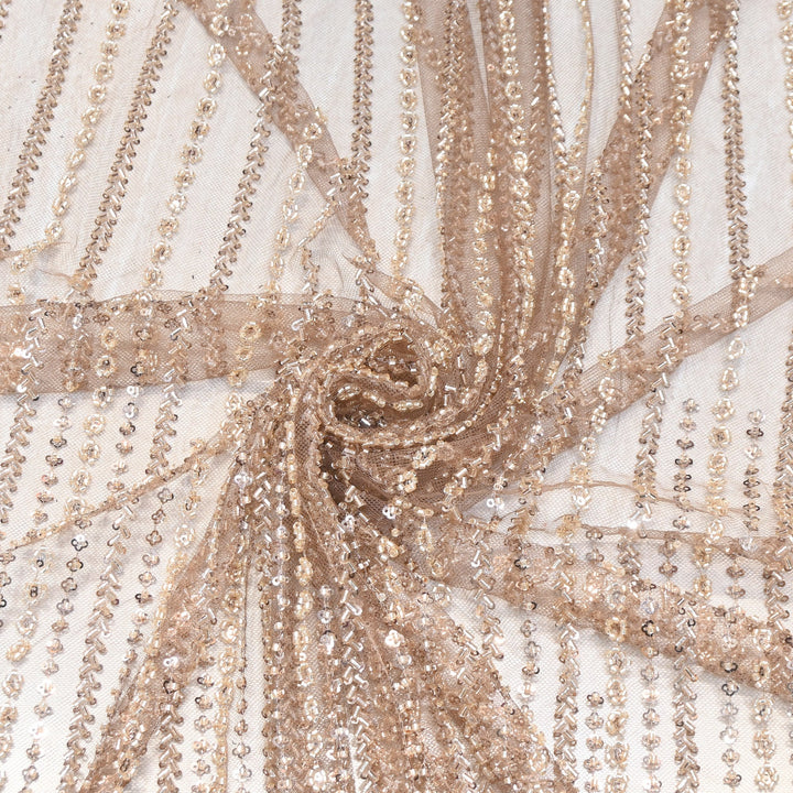 Premium Imported Beaded & Sequin Embroidery Net Fabric- 382747-05