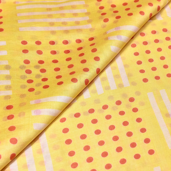 Silk Chanderi Digital Print Fabric 44" – Soft Lightweight Designer Fabric 001664-02