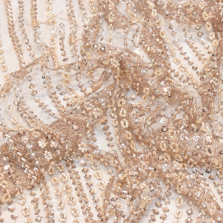 Premium Imported Beaded & Sequin Embroidery Net Fabric- 382747-05