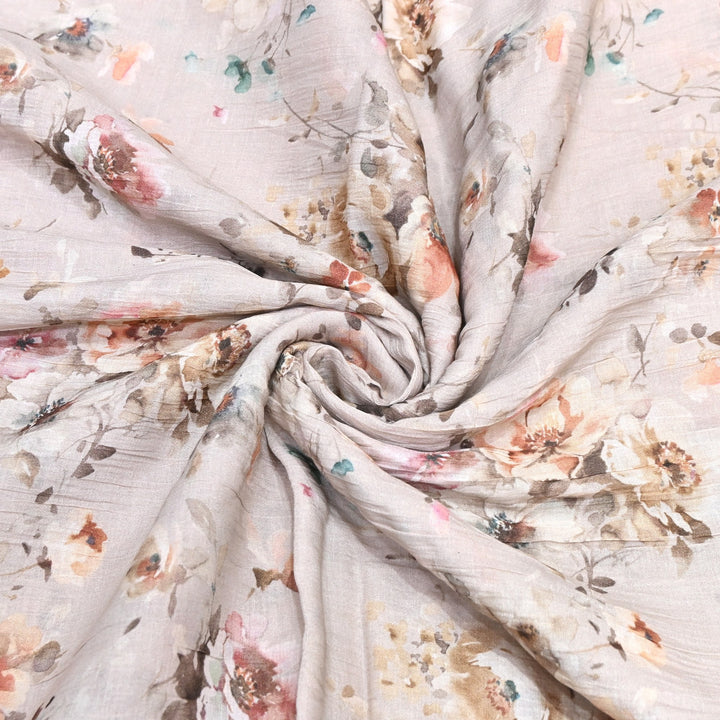 Elegant Crush Chanderi Digital Print Fabrics-UF0208-5