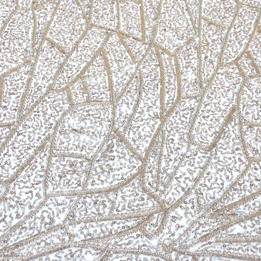 Beautiful Imported Net Cut Dana & Sequins Embroidery Fabric