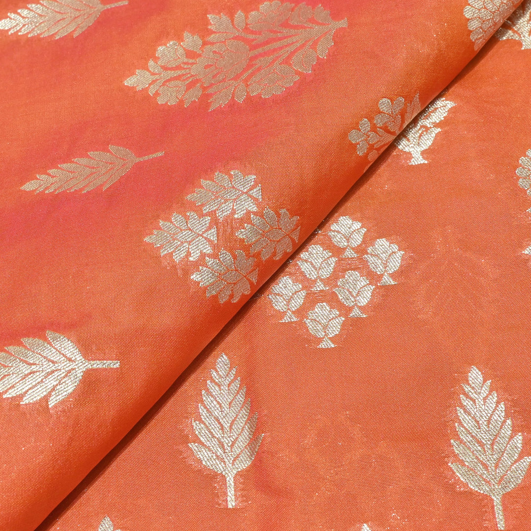 Katan Silk Zari Jaal Brocade Fabrics