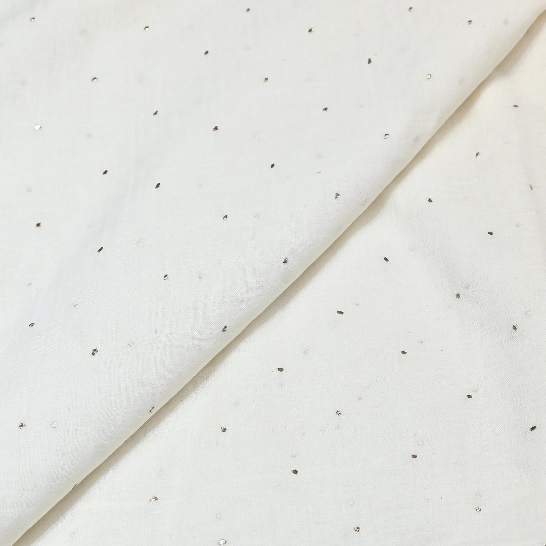 Kora Malmal Mukaish Fabric – Soft Lightweight Designer Fabric 001291