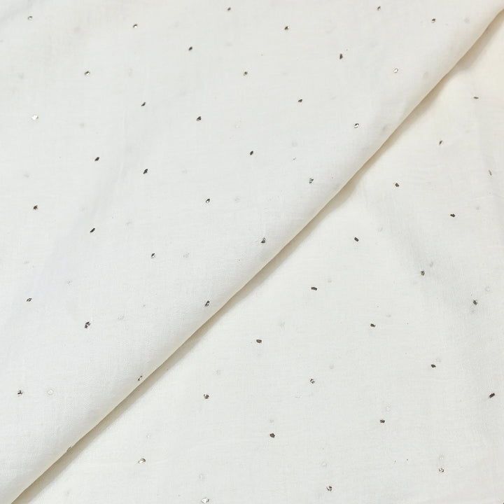 Kora Malmal Mukaish Fabric – Soft Lightweight Designer Fabric 001291