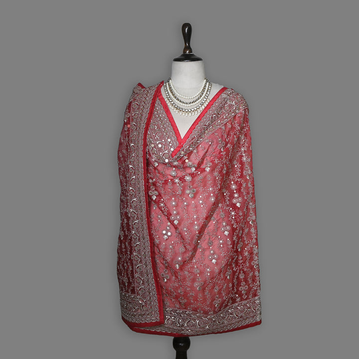 Organza Sequence & Zari Dupatta – Elegant Ethnic Dupatta for Women- RV2210-06