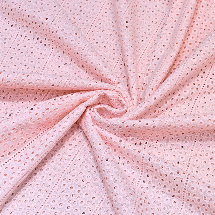 Cotton Chikan Cutwork Fabric- Lightweight Designer Embroidery Fabric- G10566-1