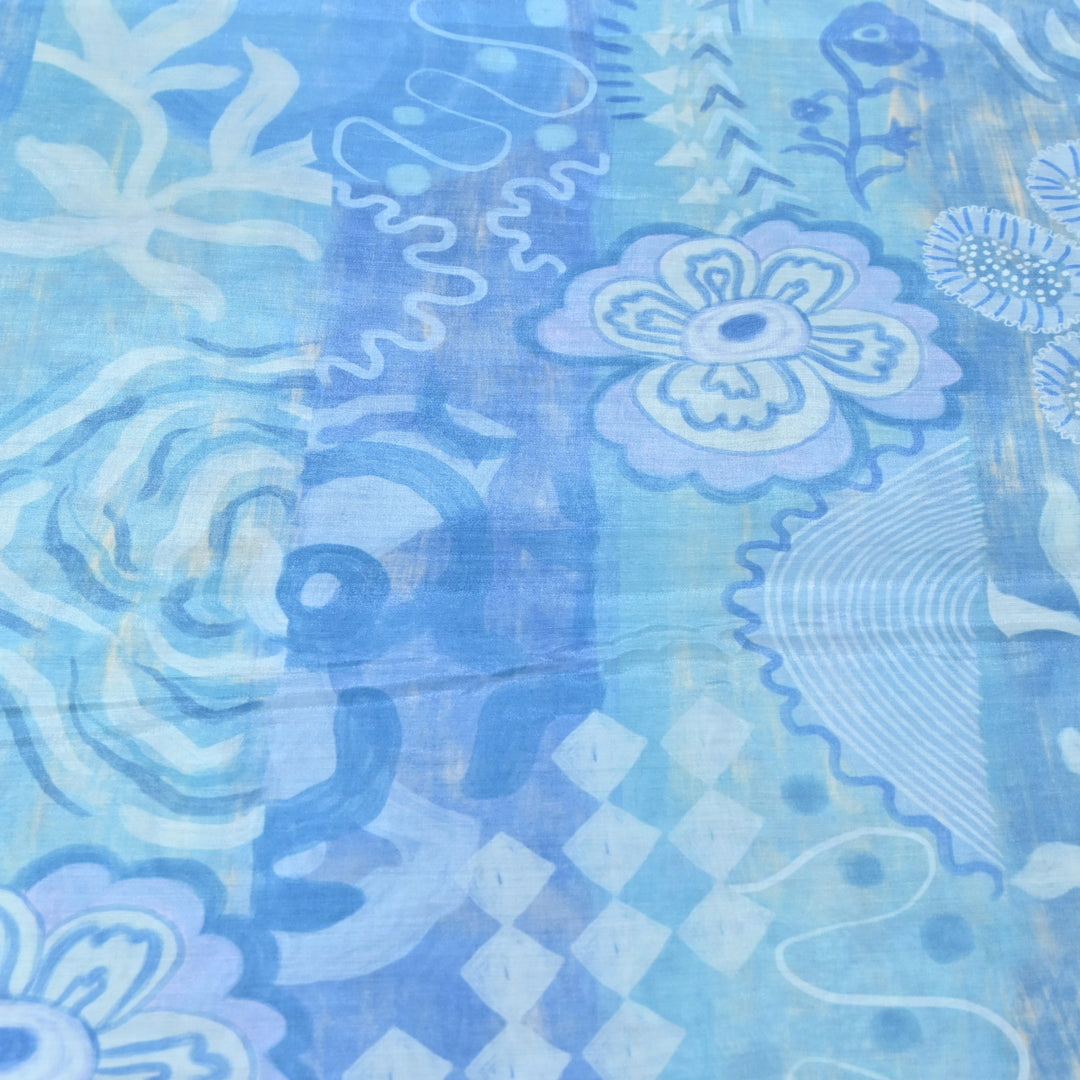 Multicolor Muslin Digital Print Fabric-000844-02