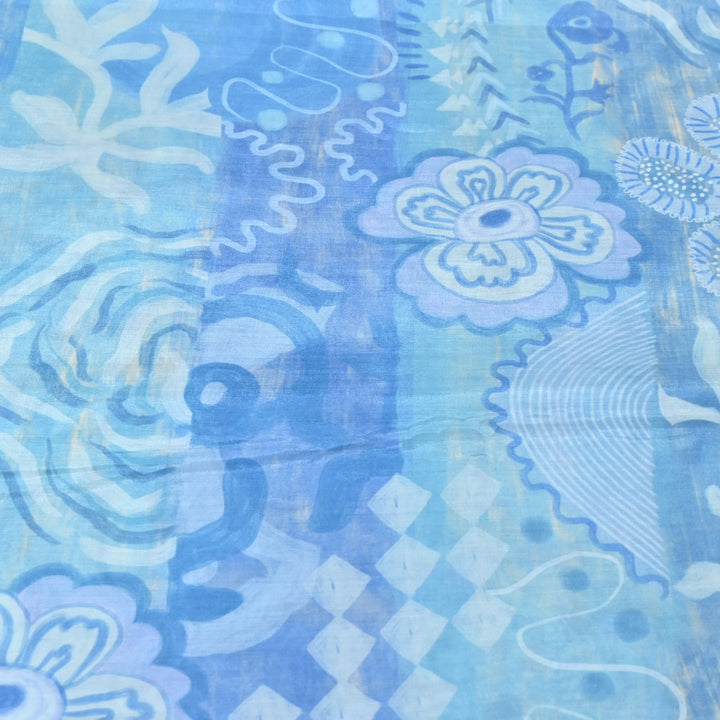 Multicolor Muslin Digital Print Fabric-000844-02