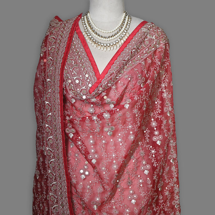 Organza Sequence & Zari Dupatta – Elegant Ethnic Dupatta for Women- RV2210-06