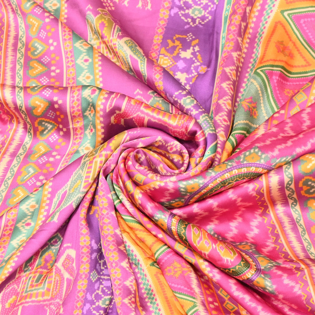 Bemberg Satin Digital Print Fabric– Soft Luxury Designer Satin Fabric 001333-45