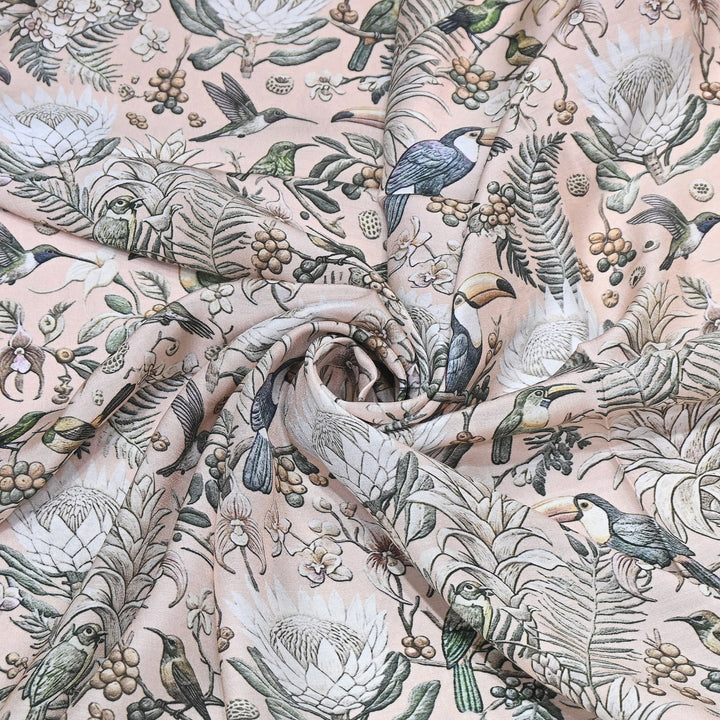 Premium Multicolor Muslin Digital Print Fabric - 000844-12