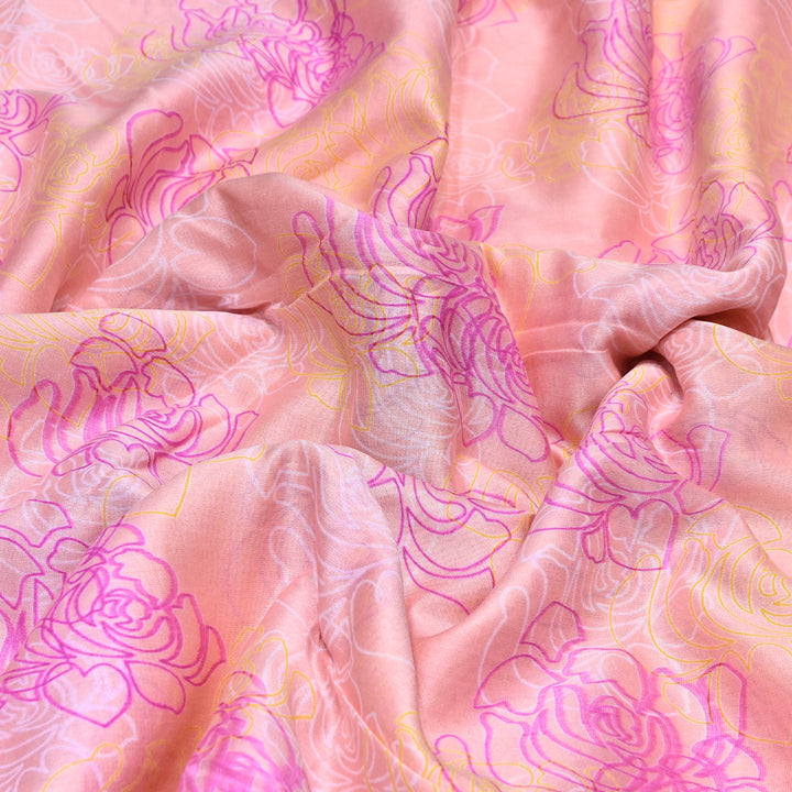 Silk Chanderi Digital Print Fabric 44" – Soft Lightweight Designer Fabric 001664-05
