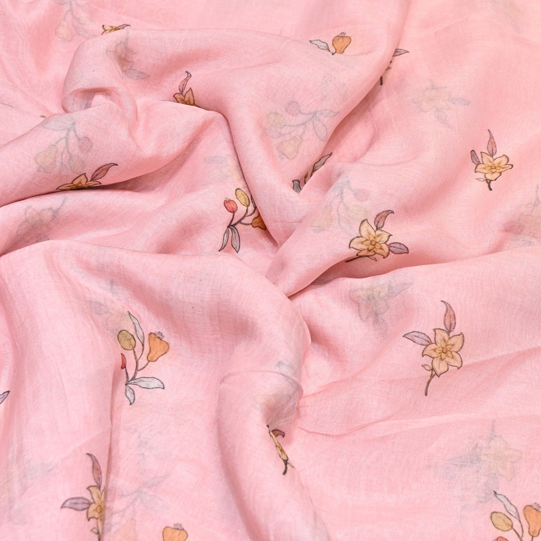 Premium Mul Chanderi Digital Print Fabric – Lightweight Chanderi Fabrics GT0185-8