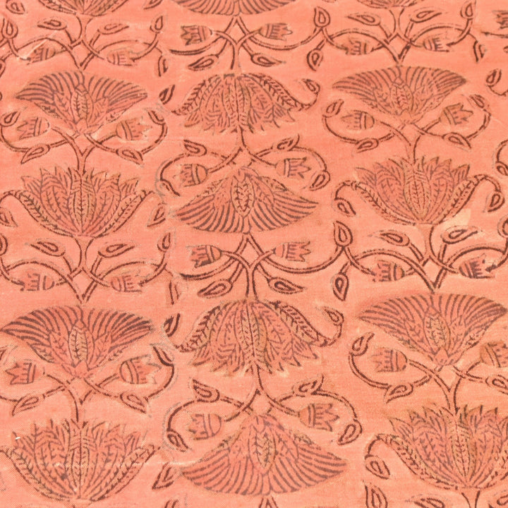 Mushrum Satin Vanaspati Print Fabric– Soft Luxury Designer Printed Fabric KK1217-1K