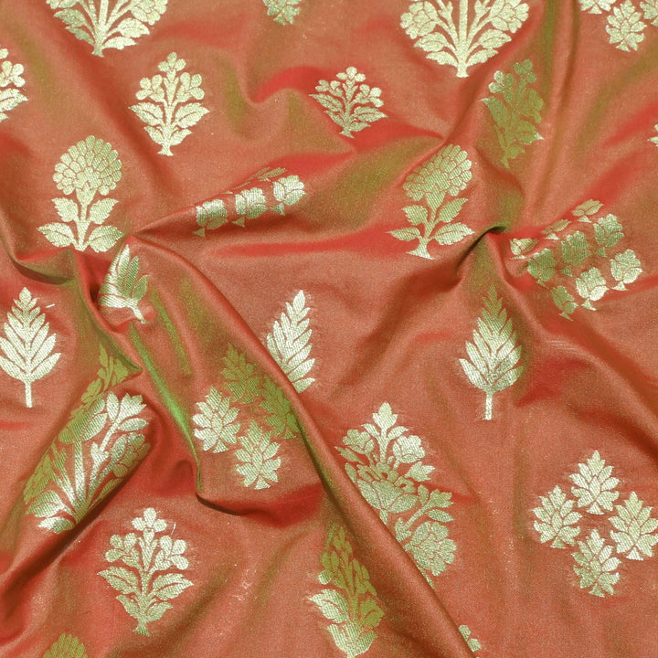 Katan Silk Zari Jaal Brocade Fabrics