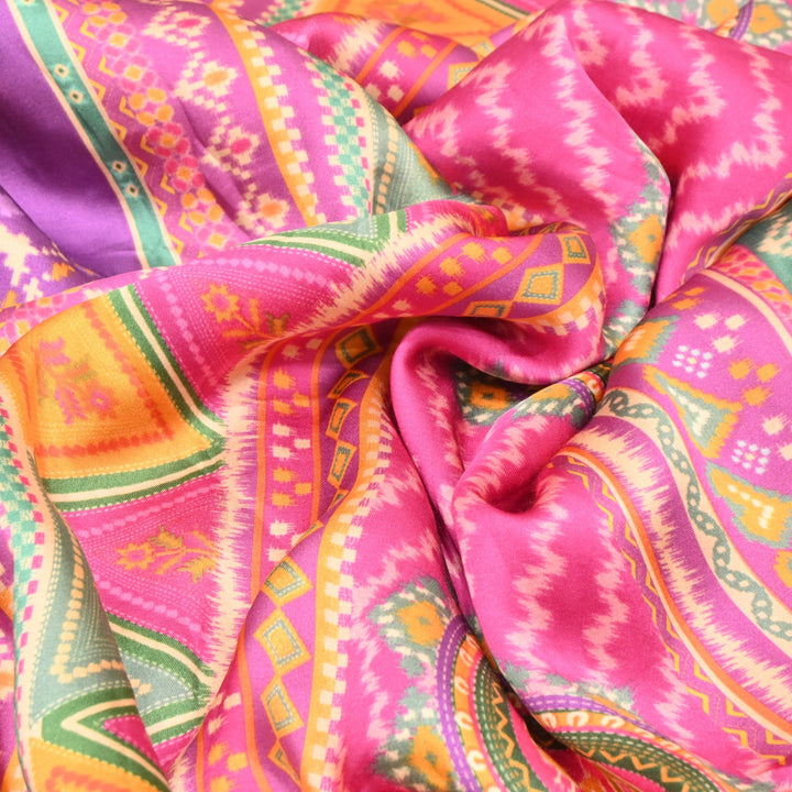 Bemberg Satin Digital Print Fabric– Soft Luxury Designer Satin Fabric 001333-45