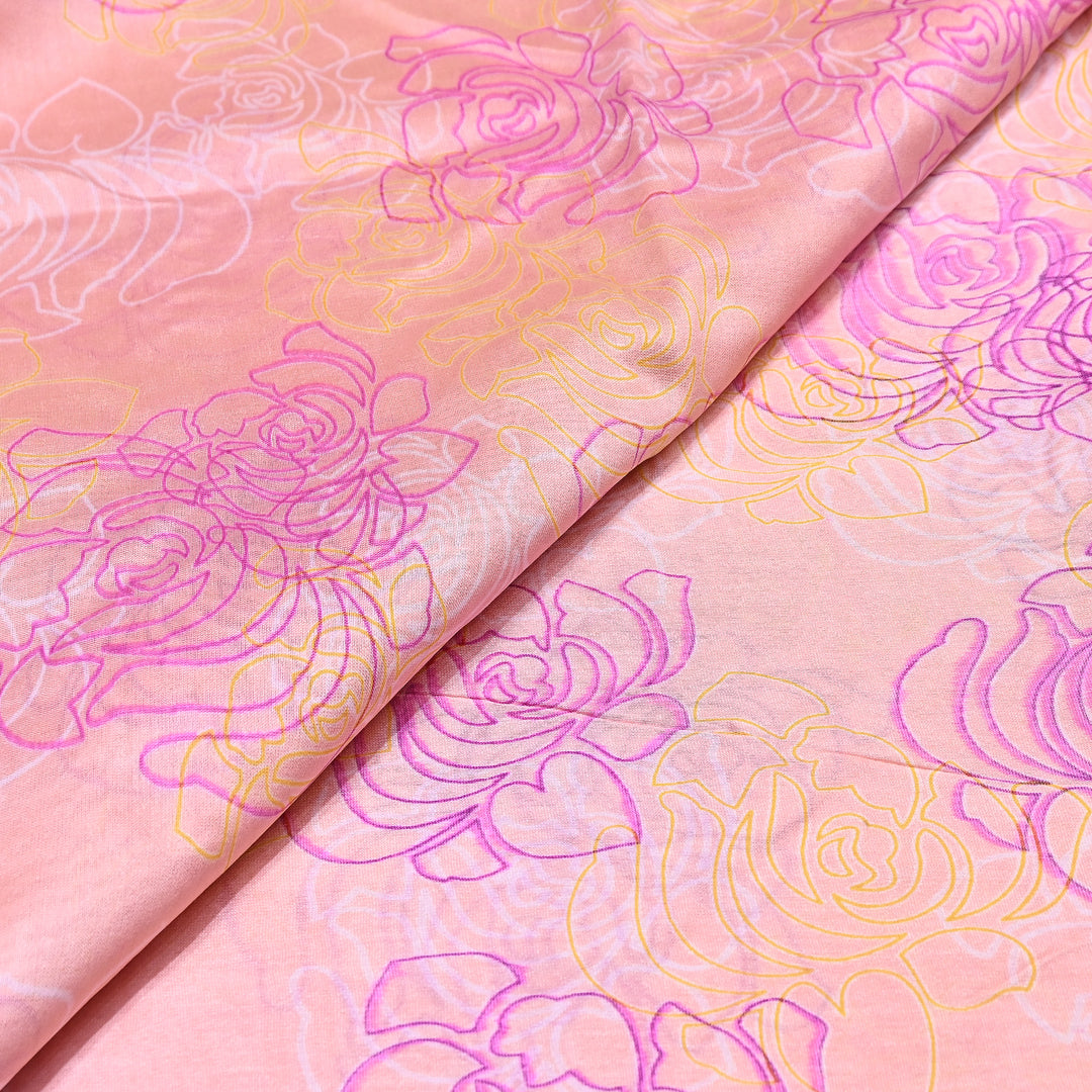 Silk Chanderi Digital Print Fabric 44" – Soft Lightweight Designer Fabric 001664-05