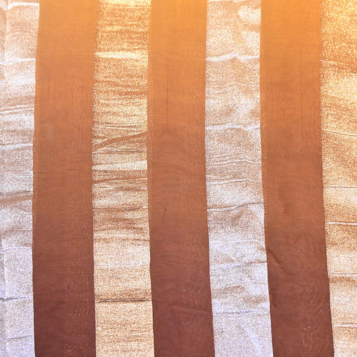Premium Organza 4D Shade Zari Stripes Designer Fabric-VF0192-3
