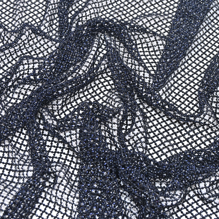 IMPORTED NET EMBROIDERY FABRIC WITH SHIMMER BEADS- LM001/26-7- 02