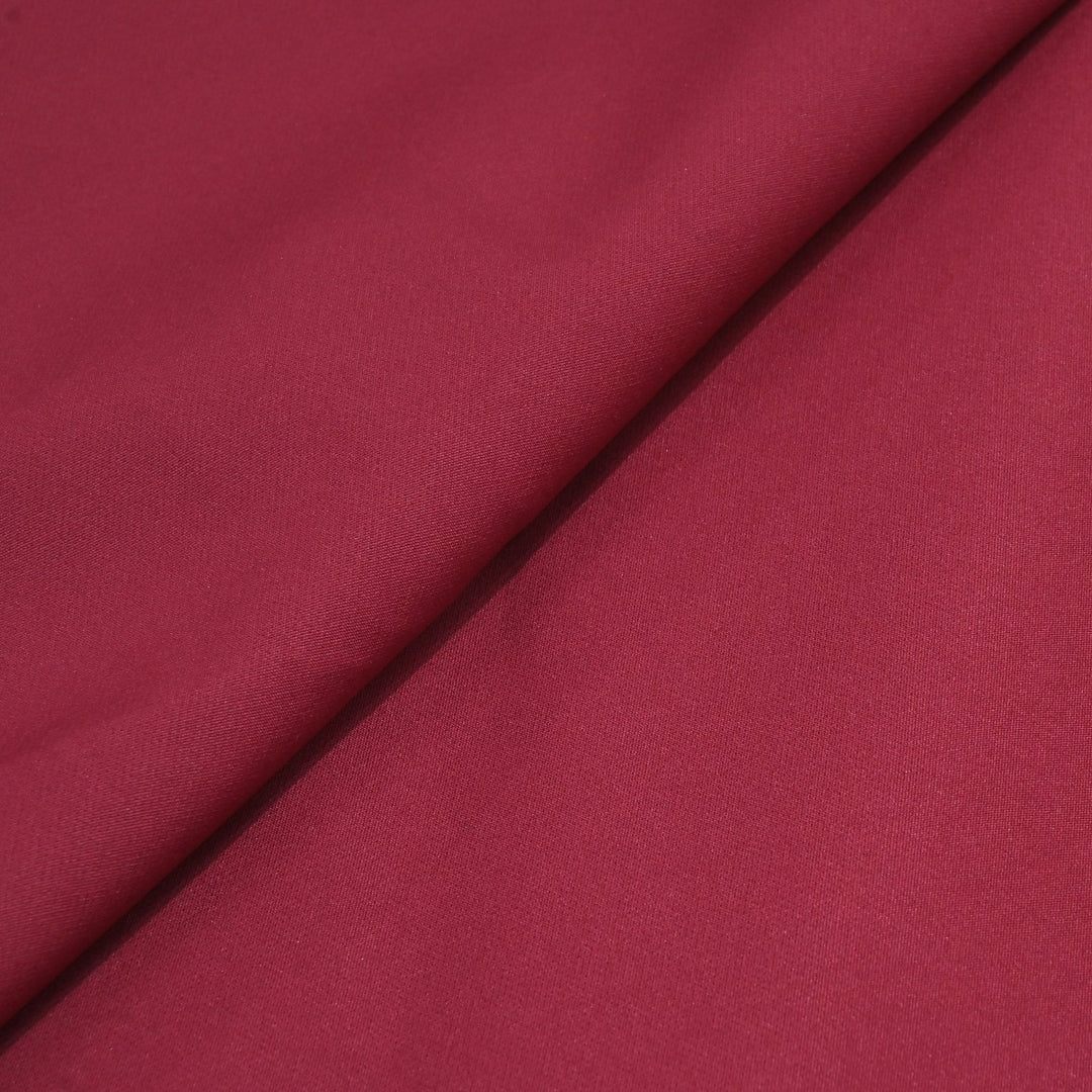 Vivid Burgundy Colour Banana Crepe Fabrics