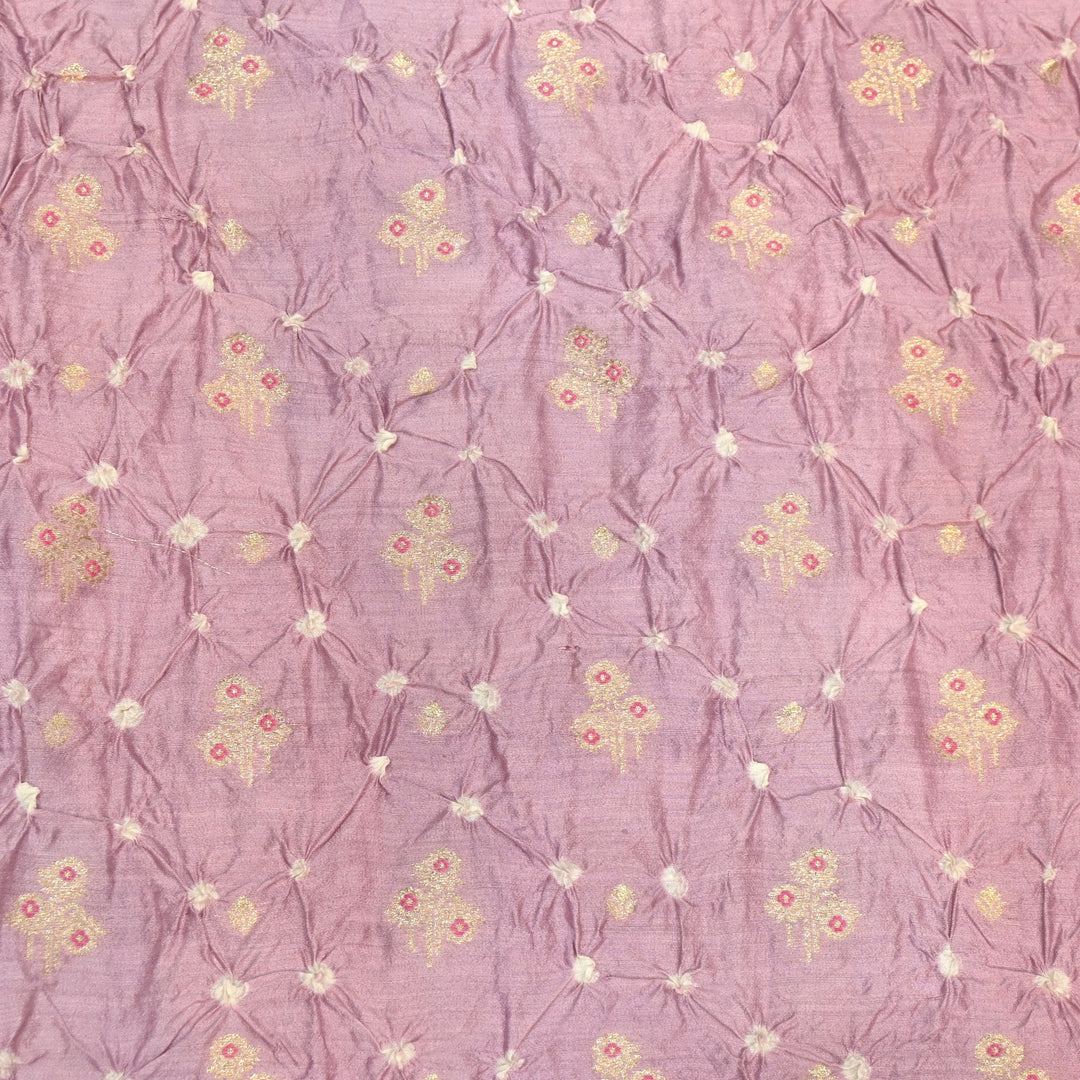 Pure Chiniya Silk Meena Zari And Hand Bandhani Fabrics