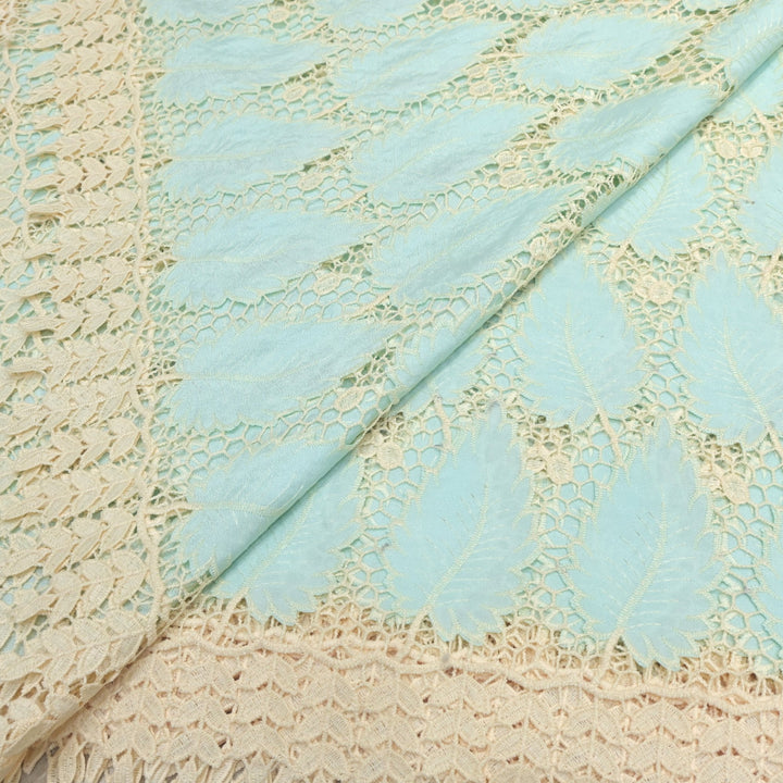 Cut Work Embroidered Fabric on Imported Crepe
