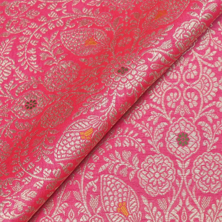 Katan Silk Meena Brocade Fabrics