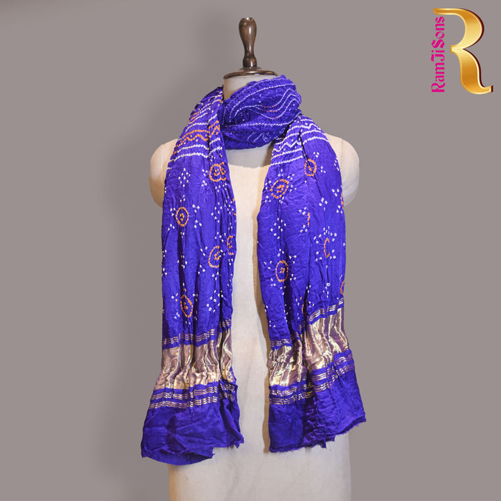 Blue Bandhani Dupatta