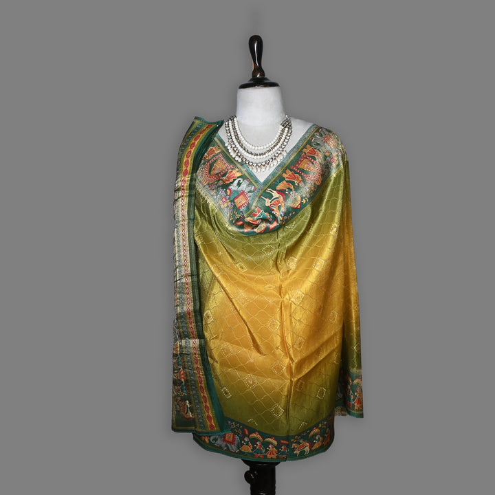 Tissue Zari Jacquard Print Dupatta – Elegant Ethnic Dupatta for Women- 0PTJP4-3