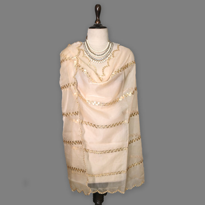 Organza Gota Patti Work Dupatta – Elegant Ethnic Dupatta for Women