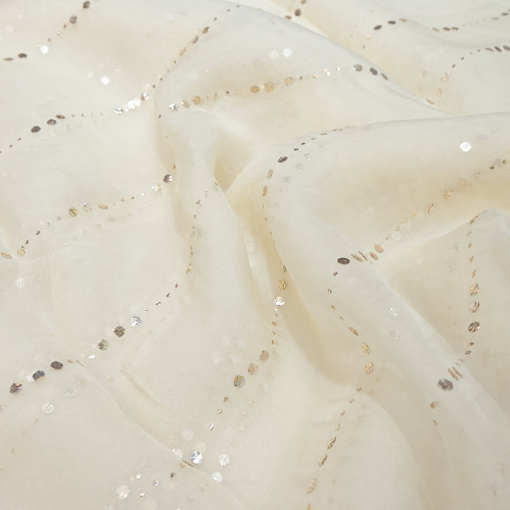 28gm Organza Mukaish Hand Work Fabrics