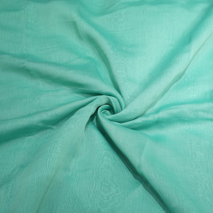 Seafoam Blue Colour 40gm Silk Chandei Fabrics