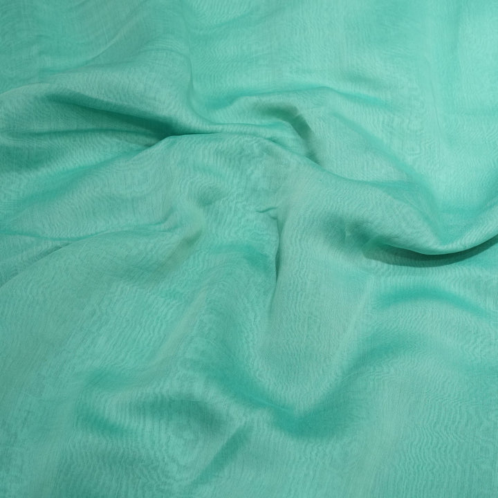 Seafoam Blue Colour 40gm Silk Chandei Fabrics