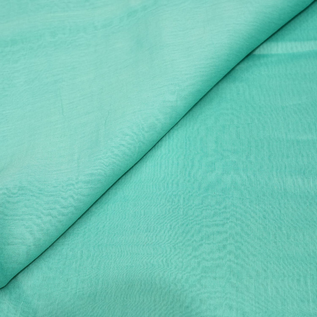 Seafoam Blue Colour 40gm Silk Chandei Fabrics