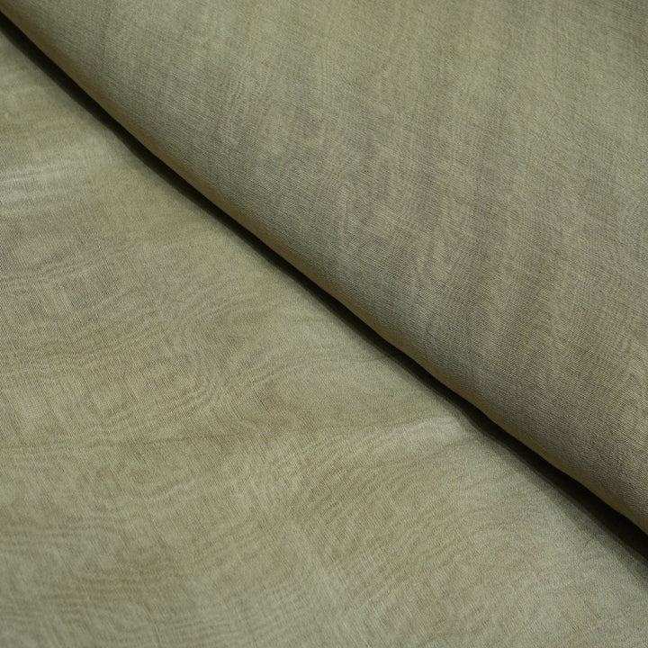 Grey Brown Colour 40gm Silk Chandei Fabrics