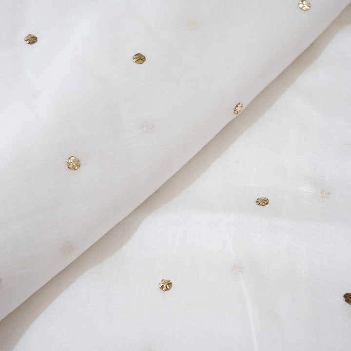 Dyeable Chanderi Tikki Mukaish Work Fabrics