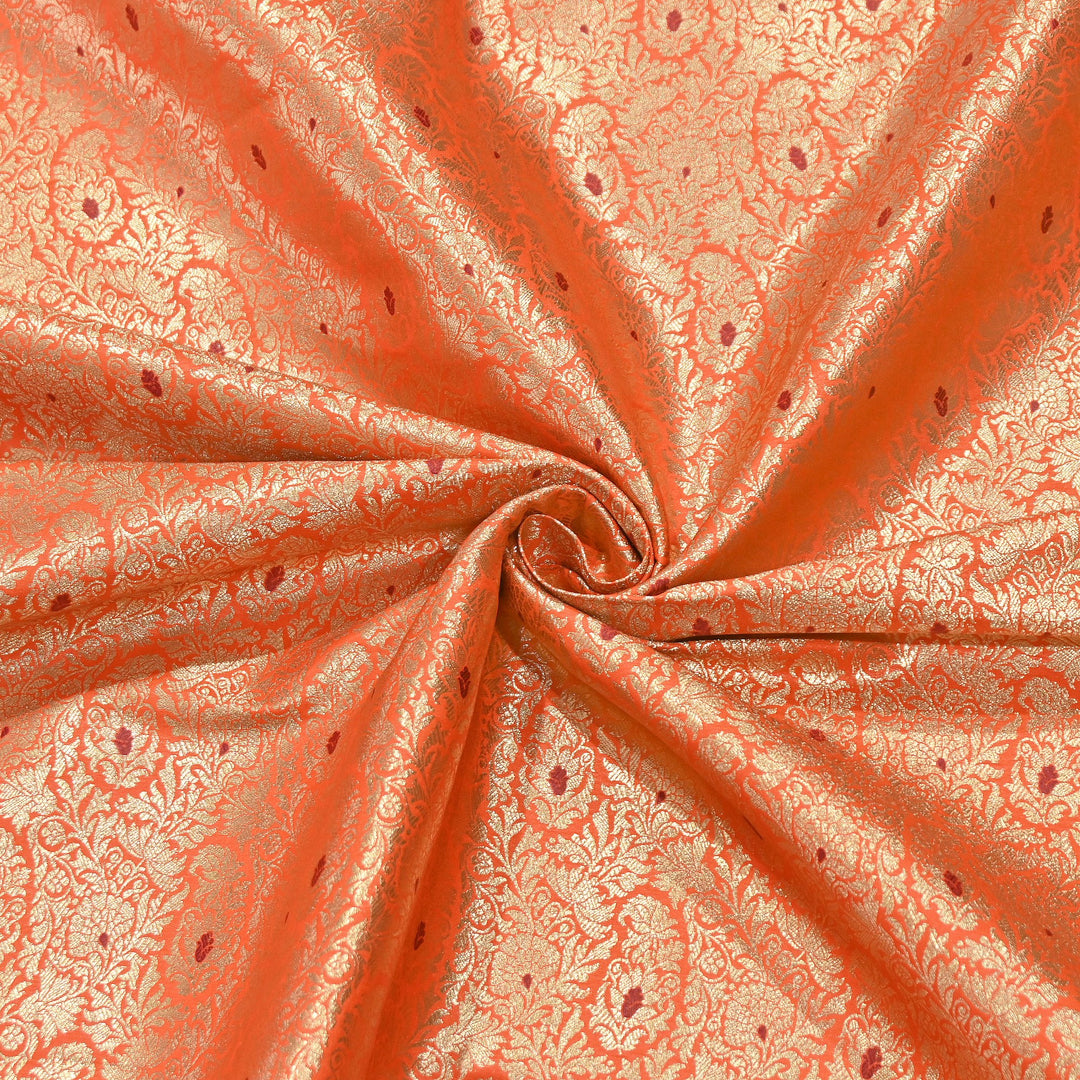 Premium Satin Mina Zari Brocade Fabric | Designer Fabric | ZZ1217-2