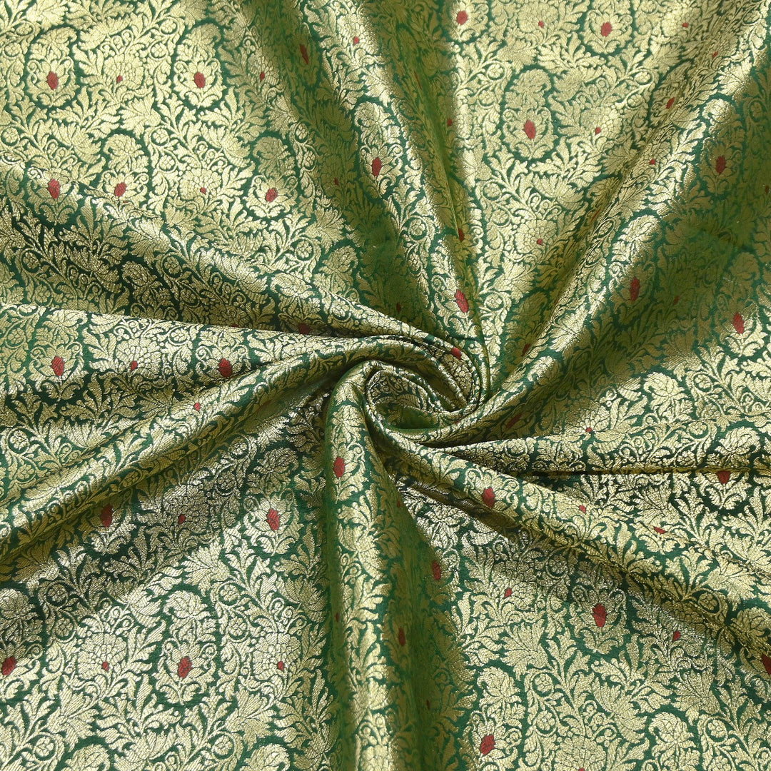 Premium Satin Mina Zari Brocade Fabric | Designer Fabric | ZZ1217-3
