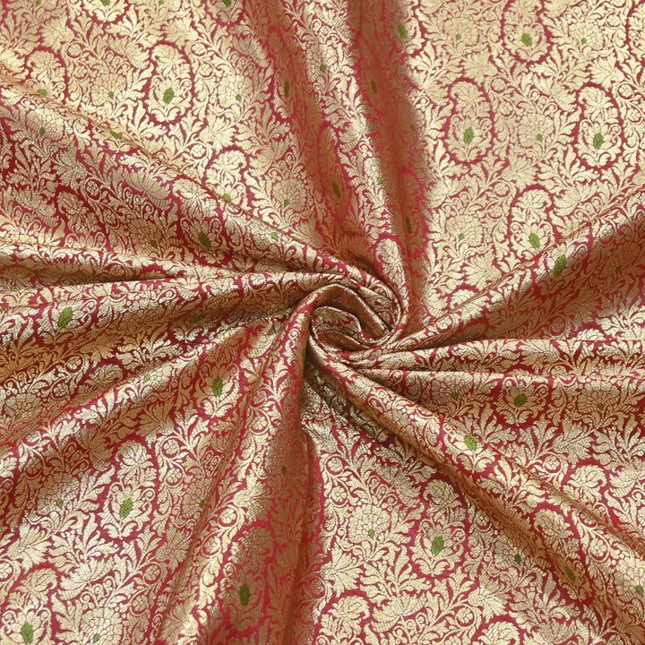 Premium Satin Mina Zari Brocade Fabric | Designer Fabric | ZZ1217-5