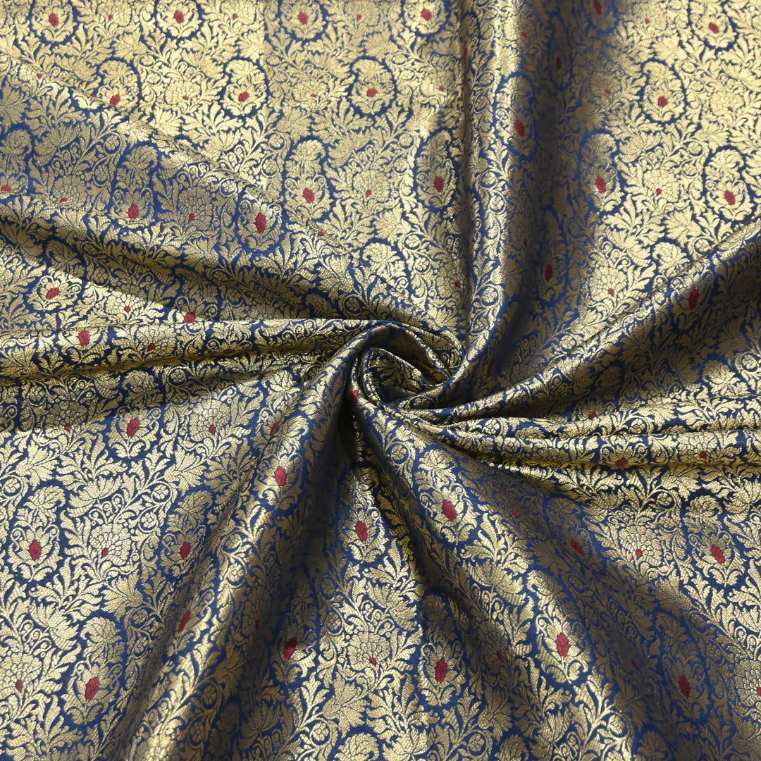 Premium Satin Mina Zari Brocade Fabric | Designer Fabric | ZZ1217-8