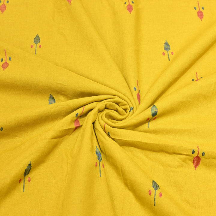 Handloom Cotton Self Booti Fabric – Soft Breathable Casual Wear Fabric-MT1712-1