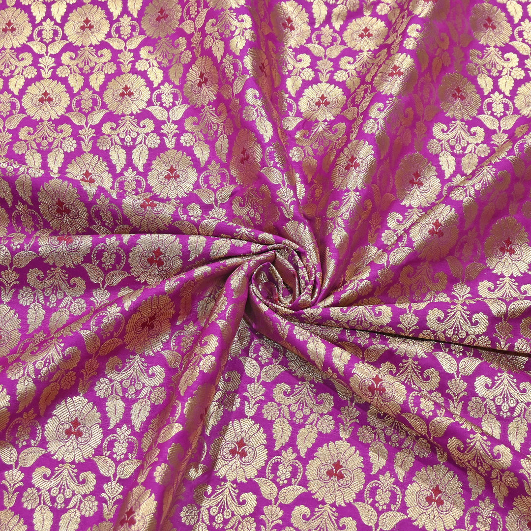 Premium Satin Mina Zari Brocade Fabric | Designer Fabric | ZZ1217-14