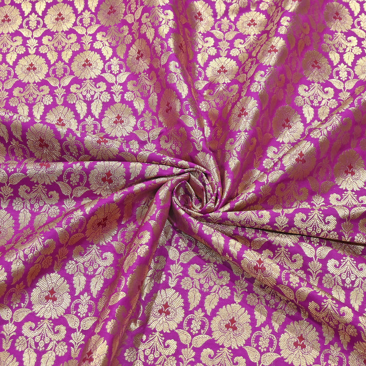 Premium Satin Mina Zari Brocade Fabric | Designer Fabric | ZZ1217-14