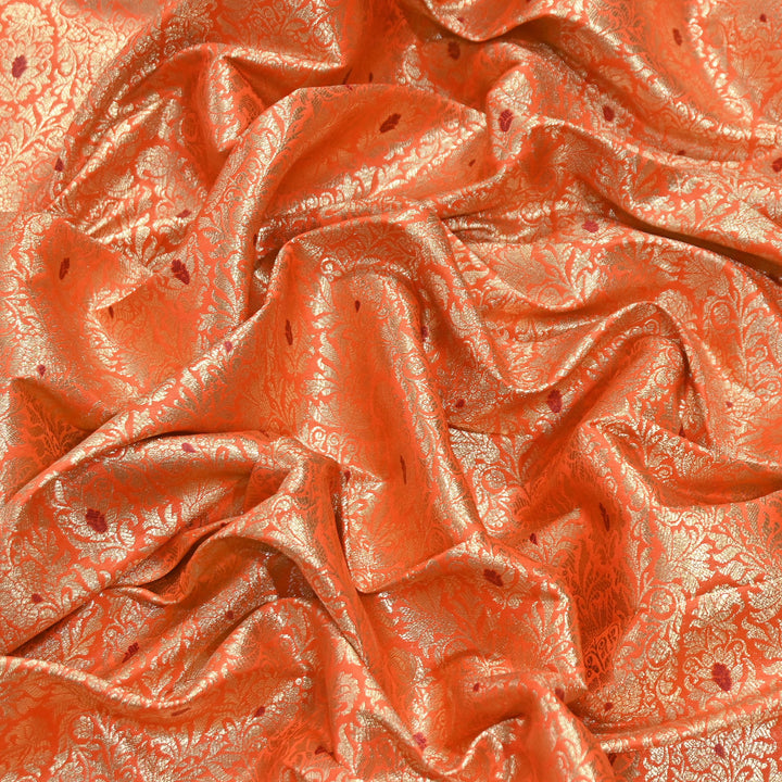 Premium Satin Mina Zari Brocade Fabric | Designer Fabric | ZZ1217-2