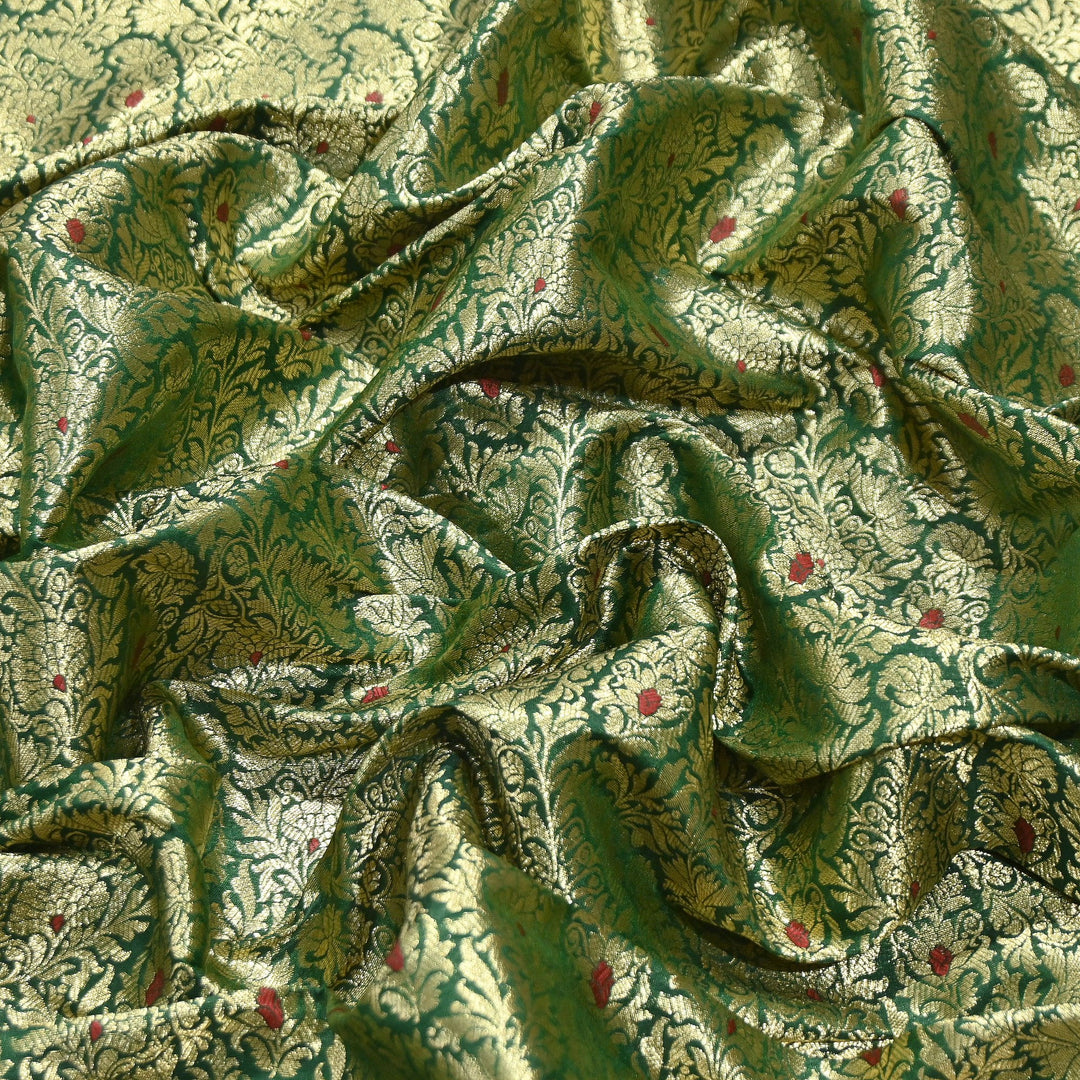Premium Satin Mina Zari Brocade Fabric | Designer Fabric | ZZ1217-3