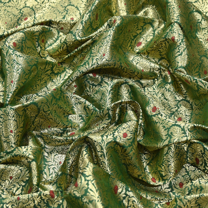 Premium Satin Mina Zari Brocade Fabric | Designer Fabric | ZZ1217-3