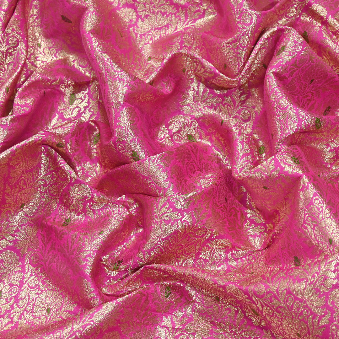 Premium Satin Mina Zari Brocade Fabric | Designer Fabric | ZZ1217-6